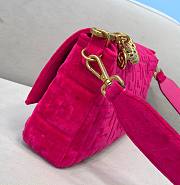 Fendi Baguette Pink Velvet 26cm Bag - 4