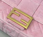 Fendi Baguette Light Pink Velvet 26cm Bag - 5