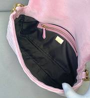 Fendi Baguette Light Pink Velvet 26cm Bag - 2