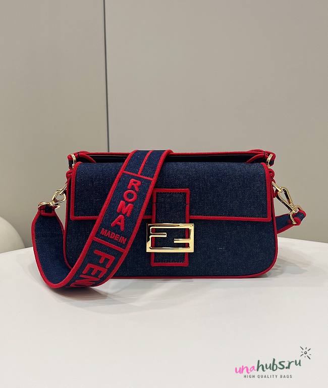 Fendi Baguette Denim 26cm Bag - 1