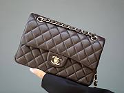 Chanel CF double flap lambskin brown leather 25cm bag - 1