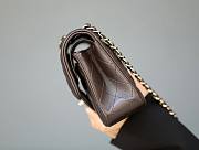 Chanel CF double flap lambskin brown leather 25cm bag - 6