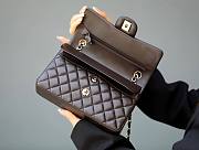 Chanel CF double flap lambskin brown leather 25cm bag - 4