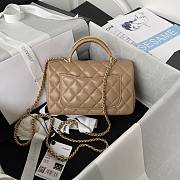 Chanel 22B Mini CF handle beige bag - 5