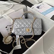 Chanel 22B Mini CF handle gray bag - 1