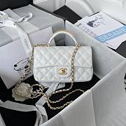 Chanel 22B Mini CF handle white bag - 1