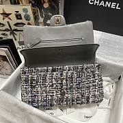 Chanel tweed classic gray flap bag 25cm - 5