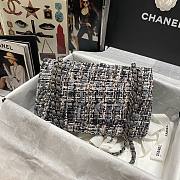 Chanel tweed classic gray flap bag 25cm - 4