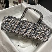 Chanel tweed classic gray flap bag 25cm - 3