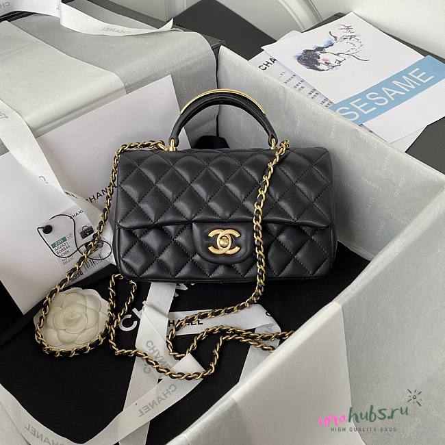 Chanel 22B Mini CF handle black bag - unahubs.ru