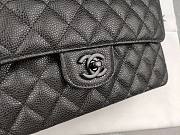 Chanel caviar all black medium size 25 flap bag  - 2