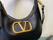 Valentino Garavani Black VLogo Hobo Bag - 2