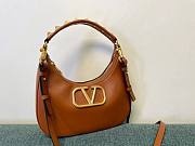 Valentino Garavani Brown VLogo Hobo Bag - 1