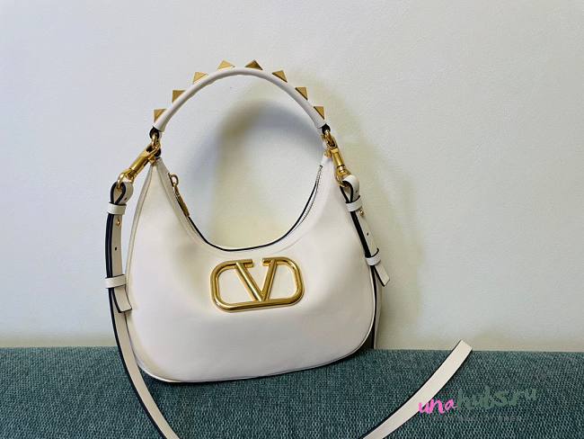 Valentino Garavani White VLogo Hobo Bag - 1