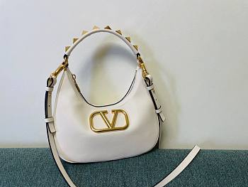 Valentino Garavani White VLogo Hobo Bag