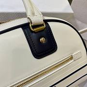 Dior Vibe Zippy Bowling White Smooth Calfskin Bag - 4