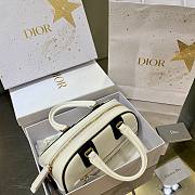 Dior Vibe Zippy Bowling White Smooth Calfskin Bag - 3