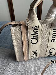 Chloe Small Woody Gray tote bag with strap - 6