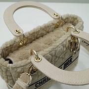 Dior medium Lady D-Lite Shearling Bag  - 3