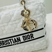 Dior medium Lady D-Lite White Shearling Bag - 6