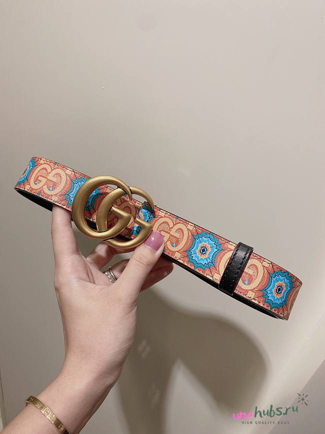Gucci pattern belt 3cm - 1