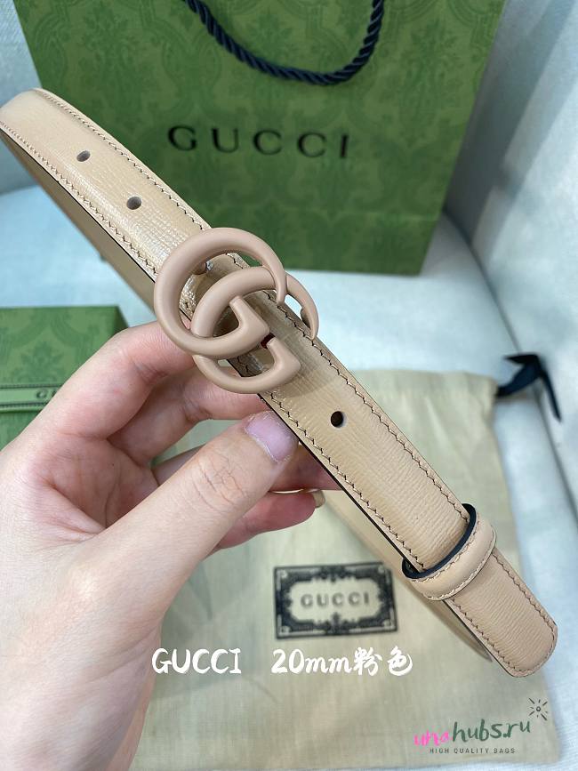 Gucci beige 2cm belt - 1