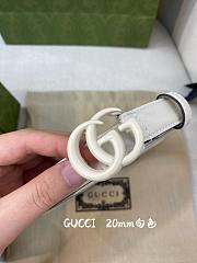 Gucci white 2cm belt - 5