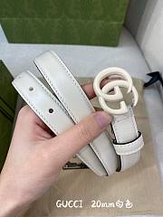 Gucci white 2cm belt - 4