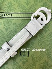 Gucci white 2cm belt - 3