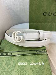 Gucci white 2cm belt - 2