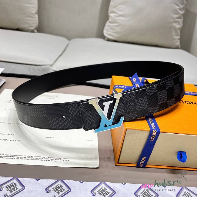 Louis Vuitton Blue logo 4cm belt - 1