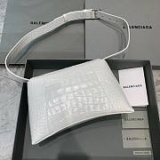 Balenciaga Downtown white crocodile shoulder bag  - 6