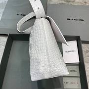 Balenciaga Downtown white crocodile shoulder bag  - 5