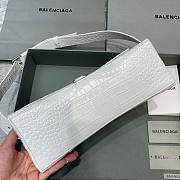 Balenciaga Downtown white crocodile shoulder bag  - 4