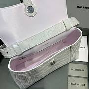 Balenciaga Downtown white crocodile shoulder bag  - 3