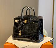 Hermes birkin black crocodile 25cm - 6