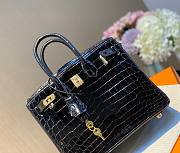 Hermes birkin black crocodile 25cm - 5