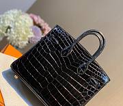 Hermes birkin black crocodile 25cm - 3