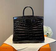 Hermes birkin black crocodile 25cm - 2