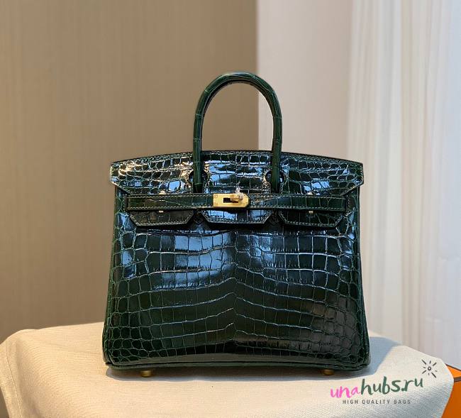 Hermes birkin green crocodile 25cm - 1