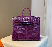 Hermes birkin purple crocodile 25cm - 1