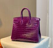 Hermes birkin purple crocodile 25cm - 6