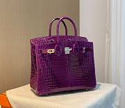 Hermes birkin purple crocodile 25cm - 5