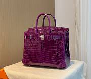 Hermes birkin purple crocodile 25cm - 4