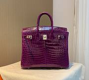 Hermes birkin purple crocodile 25cm - 2