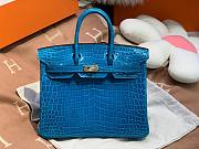 Hermes birkin blue crocodile 25cm - 1