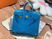 Hermes birkin blue crocodile 25cm - 4