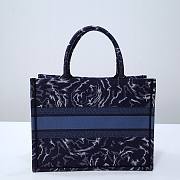 Dior Book To9te Blue Dior Roses Embroidery 36cm Bag - 3