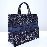 Dior Book Tote Blue Dior Roses Embroidery 41cm Bag - 6