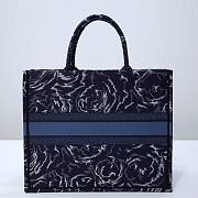 Dior Book Tote Blue Dior Roses Embroidery 41cm Bag - 4